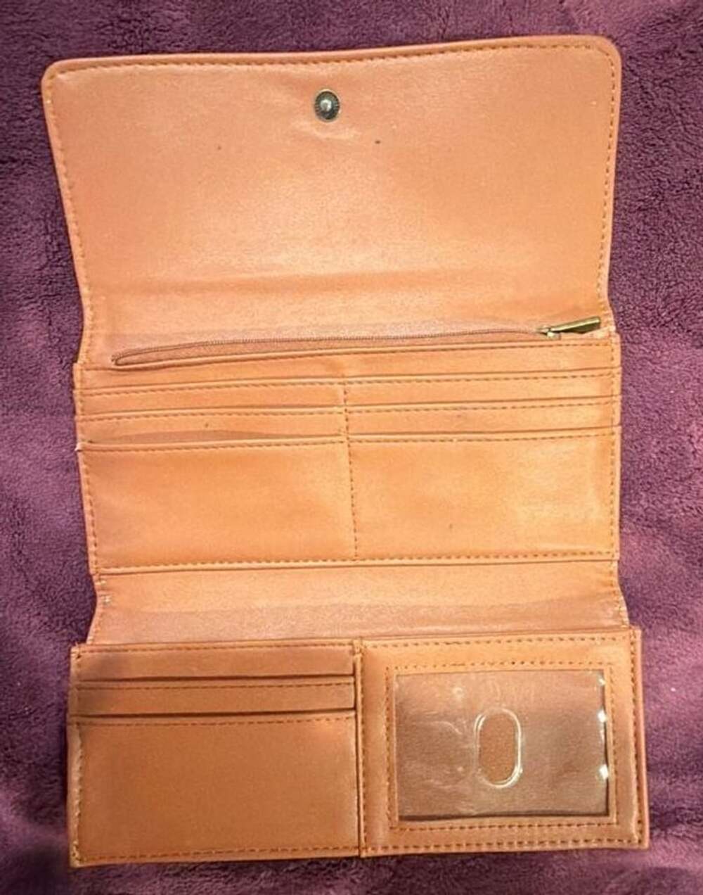 Universal Thread Brown Faux Leather Continental Wallet